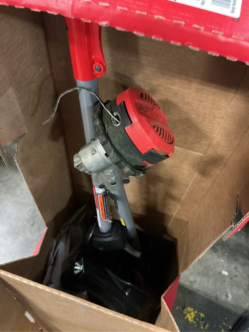 Condition photo showing As Is for craftsman ws4200 30-cc 4-cycle 17-in straight shaft attachment capable gas string trimmer