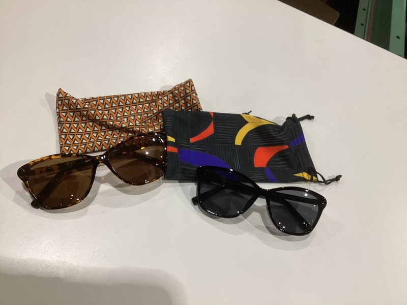 Condition photo showing As Is for Superior Bifocal Reading Sunglasses for Women, Retro Cateye Sun Readers UV400 Protection, Classic Shades Black & Tortoise (1 Black & 1 Tortoise, 2.00) 1 Black&1 Tortoise 2.0 x