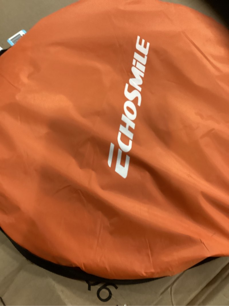 Condition photo showing Good Condition for echosmile pop up camping tent, 2/4/6 person easy setup tent, water resistant dome, portable with carry bag black&orange 2 person