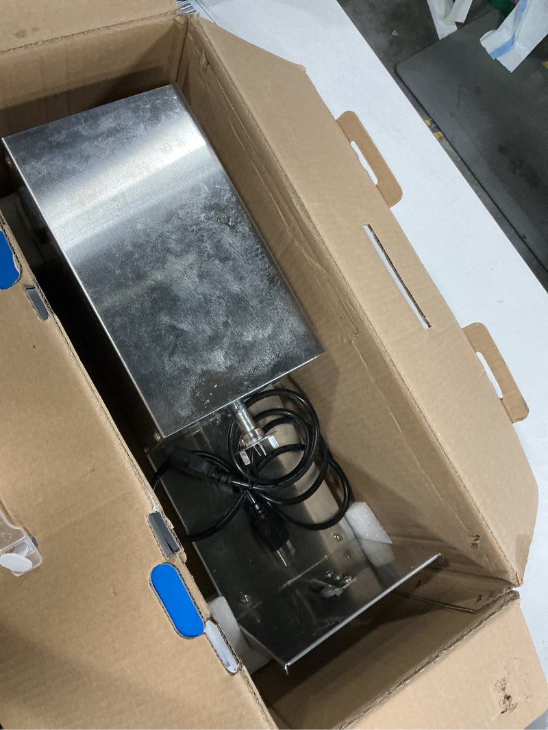 Condition photo showing As Is for commercial potato slicer electric tornado potatoes spiral cutter french fry machine stainless steel with switch control for home commercial potato tater cutting