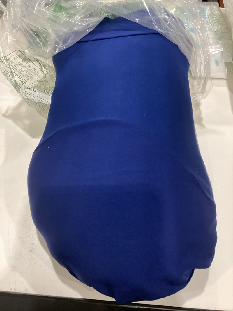 Condition photo showing Good Condition for restcloud adjustable lumbar support pillow for sleeping memory foam back support pillow for lower back pain relief and sleeping, lumbar support pillow for bed and chair with 2 insert pads dark blue includes 2 removable pads