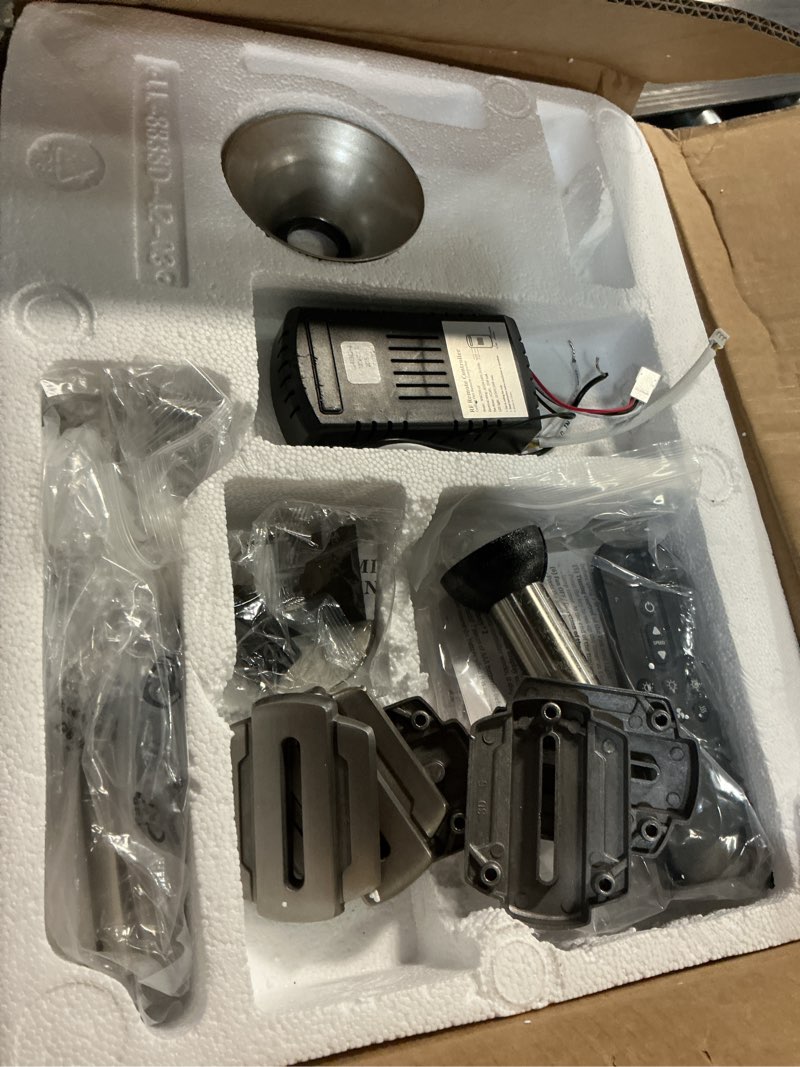 Condition photo showing As Is for 42 Inch Nickel Ceiling Fans with Lights and Remote Control for Bedroom, Modern Ceiling Fan with Quiet Reversible DC Motor, 3CCT, Dimmable, LED for Living Room, Patio, Indoor and Outdoor Nickel 42inch