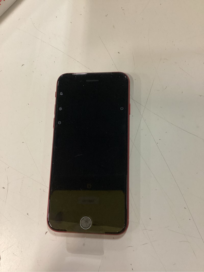 Condition photo showing As Is for apple iphone se (2nd generation), 64gb, red - unlocked (renewed) *** working condition verified. no network or connectivity tests were performed.bidder be advised ***