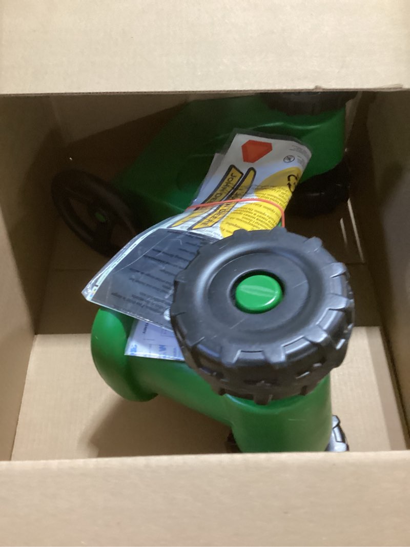 Condition photo showing As Is for John Deere Ride On Toys Sit 'N Scoot Activity Tractor for Kids Ages 18 Months and Up, Green