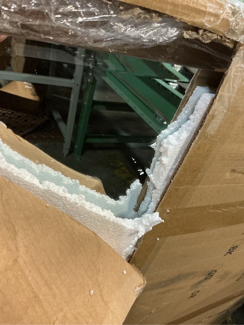 Condition photo showing Good Condition for ciliber beveled bathroom mirror, 36x40 large bathroom mirrors for over sink, 3mm tempered glass beveled frameless vanity mirror for bathroom, bedroom, living room and entryway beveled 40"l x 36"w