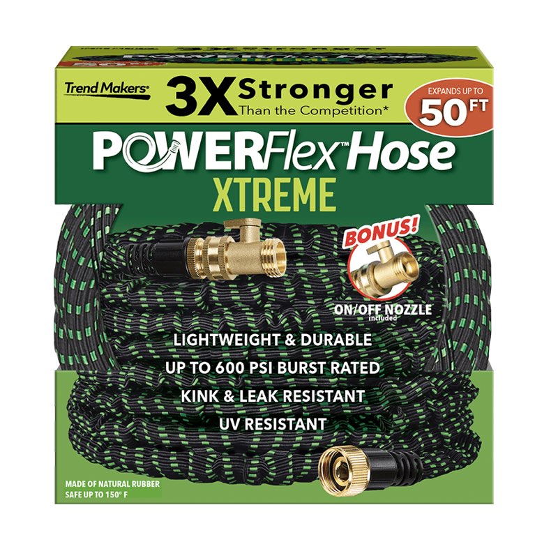 flex-able hose xtreme 1-in x 100-ft kink free woven green hose