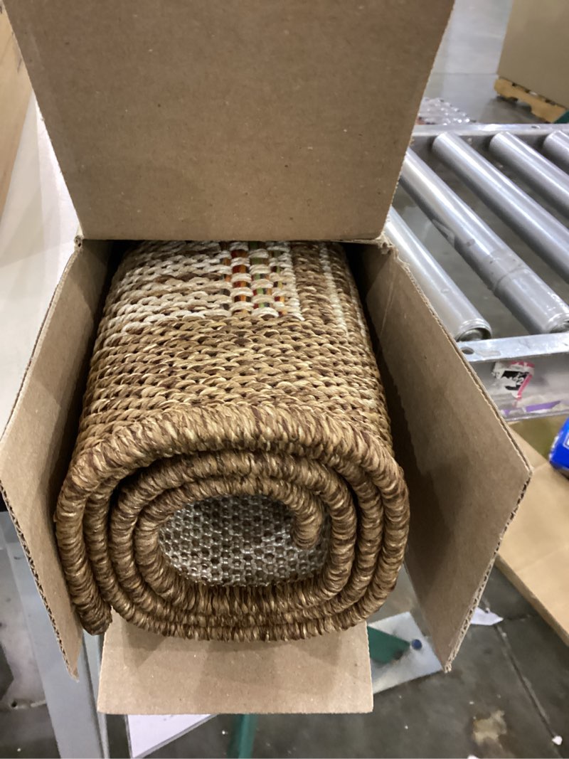 Condition photo showing As Is for Loloi Merrick Collection MER-04 Chestnut/Fiesta 2'-3" x 7'-7" Runner Rug Chestnut / Fiesta 2'3" x 7'7" (Rectangular)