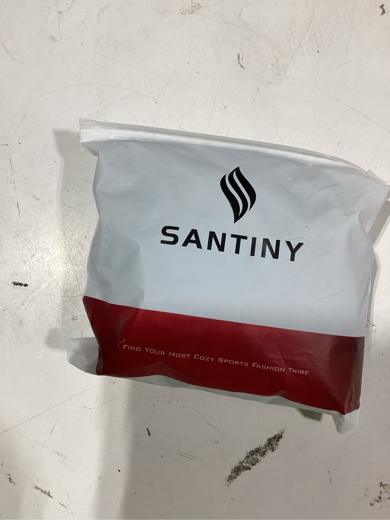 Condition photo showing As Is for santiny bermuda shorts for women with pockets athletic workout shorts | high-waisted, running, yoga, walking, long shorts for women small navy