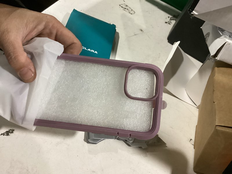 Condition photo showing New/Like New for diaclara designed for iphone 13 case, full body rugged with built-in touch sensitive anti-scratch screen protector, soft tpu bumper case for iphone 13 6.1" (clear pink) clear pink iphone 13