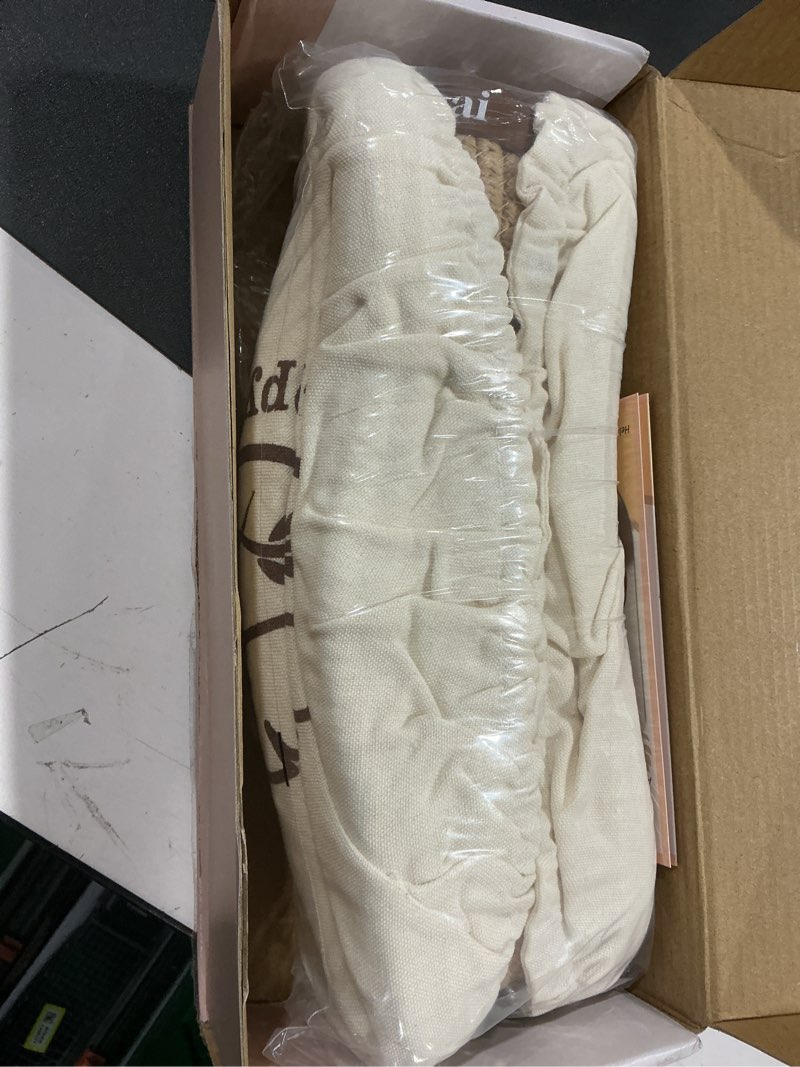 Condition photo showing New/Like New for Banneton Bread Proofing Basket, Sourdough Proofing Basket, Oval & Round Bread Baskets With Liners & Covers, Cotton Rope Sourdough Bread Baskets,Sourdough Bread Baking Supplies A1-Grey/Brown