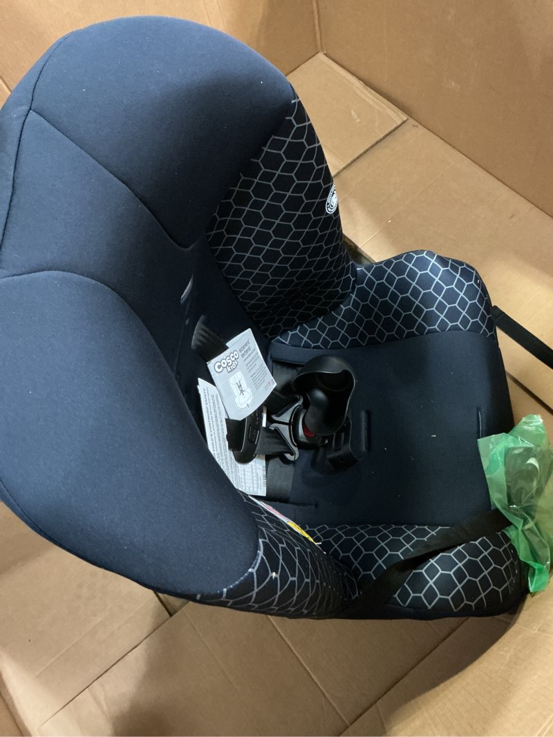 Condition photo showing Good Condition for cosco kids scenera extend convertible car seat, rear and forward facing 5-point harness, slim design, machine-washable seat pad, black