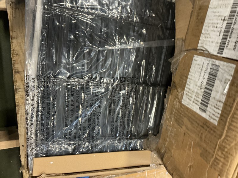 Condition photo showing Good Condition for Rolanstar Bed Frame Queen Size with Charging Station and LED Lights, Upholstered Storage Headboard with Drawers, Heavy Duty Metal Slats, No Box Spring Needed, Noise Free, Easy Assembly, Dark Grey Dark Grey Queen