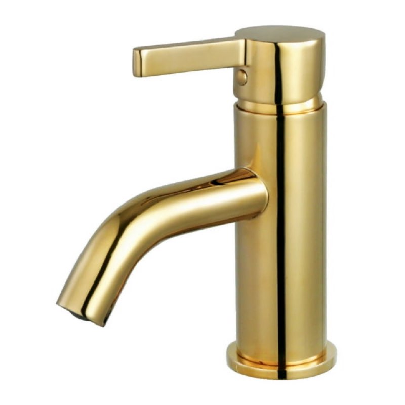 Fauceture LS8222CTL Continental Single-Handle Bathroom Faucet with Push Pop-Up, Polished Brass