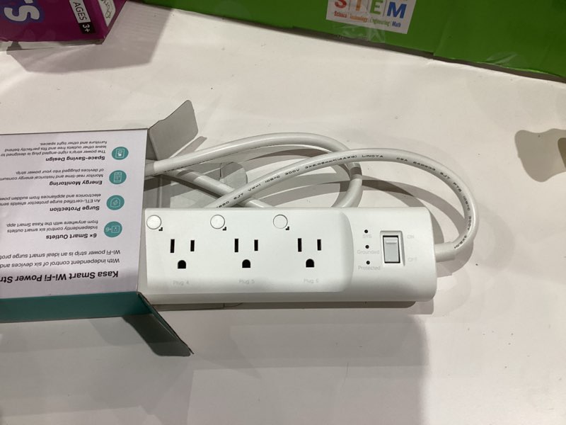 Condition photo showing Good Condition for Kasa Smart Plug Power Strip HS300, Surge Protector with 6 Individually Controlled Smart Outlets and 3 USB Ports, Works with Alexa & Google Home, No Hub Required , White 6 Outlets