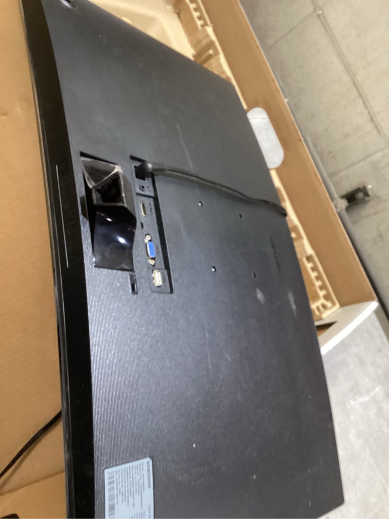 Condition photo showing As Is for samsung s36gd 27" curved monitor – lcd fhd, 16:9, 1920x1080, hdmi, vga, vesa, eye saver & flicker-free tech – boomph's comprehensive ultimate performance cloth solution for your workspace