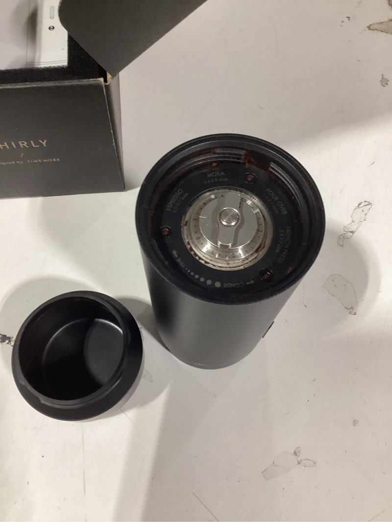 Condition photo showing As Is for Similar product First Grind-While-Charging Rechargeable Coffee Grinder, 1.7X Faster Grinding with Portable Electric Burr Coffee Grinder with 38 Adjustable Grind Settings (CERAMIC BURR - Black)