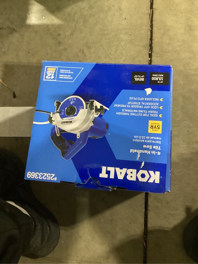 Condition photo showing New/Like New for kobalt  1.16-in ceramic tile cutter kit