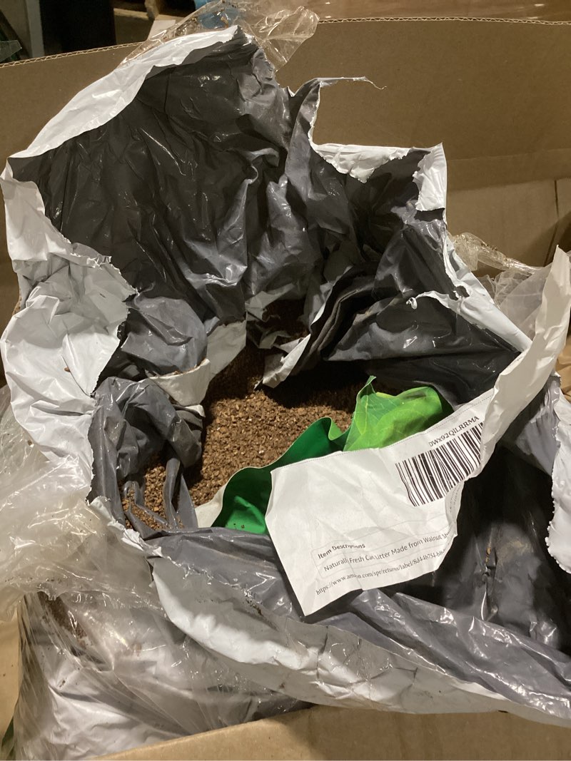Condition photo showing Good Condition for naturally fresh cat litter made from walnut shells, quick-clumping, unscented, upcycled, easy scooping, sustainable, 30 lbs