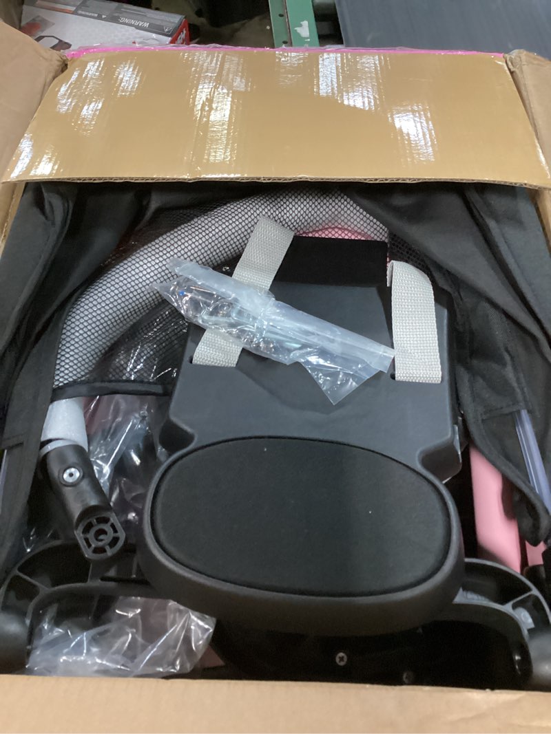 Condition photo showing New/Like New for 8-in-1 tricycle for 1.5-5 years, tool-free switch, toddler tricycle with parent steering control handle for 1.5 to 5 yrs, toddler trike 1.5-3 years with 5-point harness and large canopy, pink pink with canopy