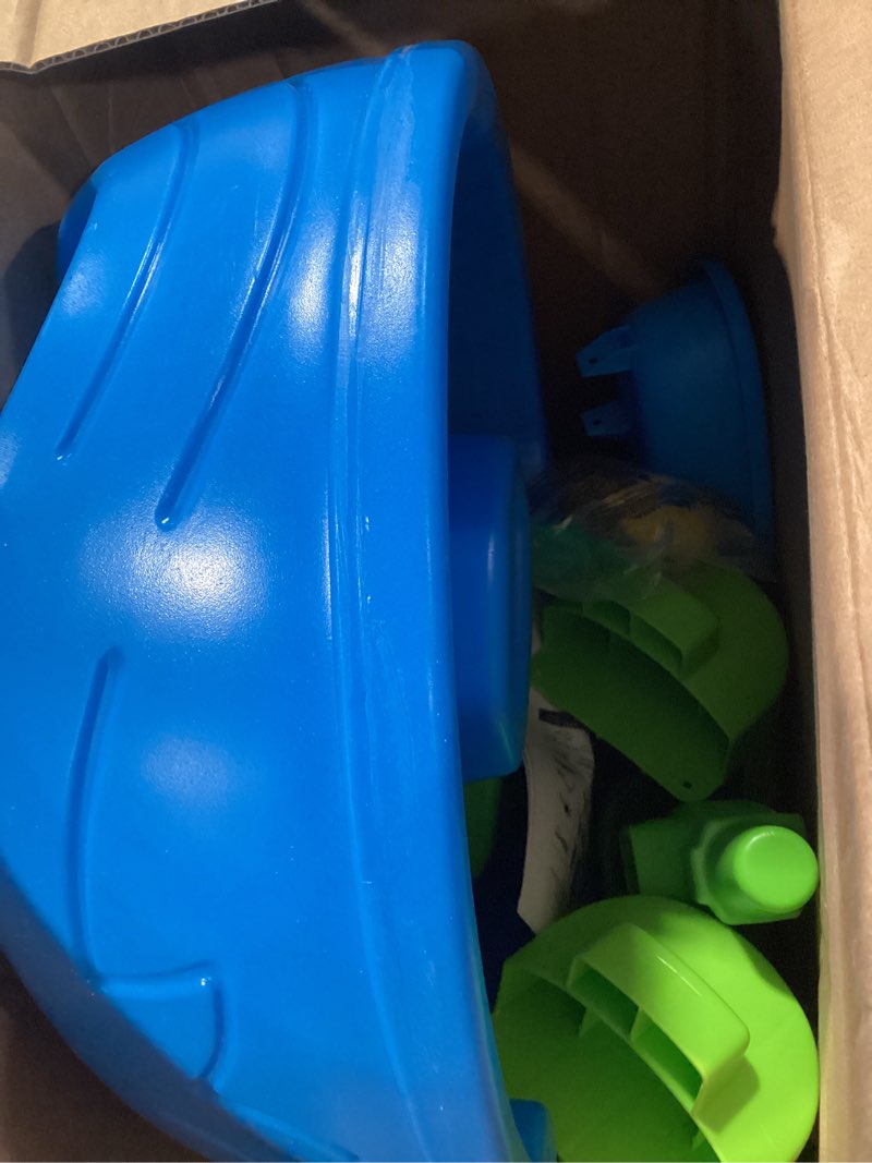 Condition photo showing Good Condition for step2 rain showers splash pond water table, kids water and sand activity sensory playset, summer outdoor toys, 13 piece water toy accessories, for toddlers 1.5+ years old, blue & green