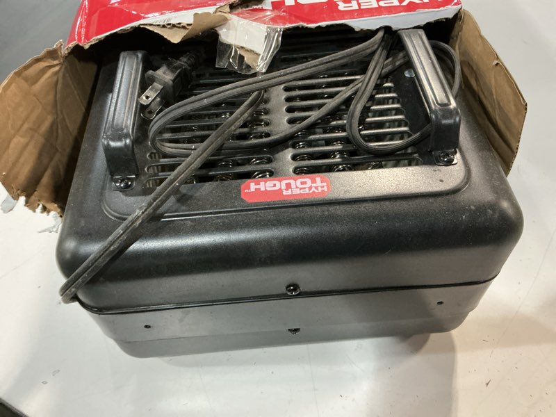 Condition photo showing As Is for hyper tough new 1500w milkhouse utility heater