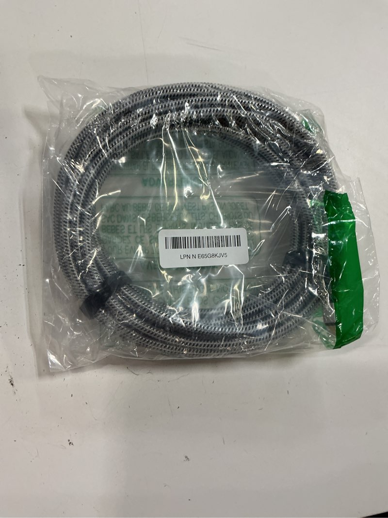 Condition photo showing New/Like New for elecan usb c to hdmi cable 25 ft, 4k@60hz hdr, gold-plated braided high-speed usb 3.1 type-c to hdmi 2.0 cord thunderbolt 3 compatible for galaxy macbook pro/air ipad pro surface dell hp with 5 ties 25ft