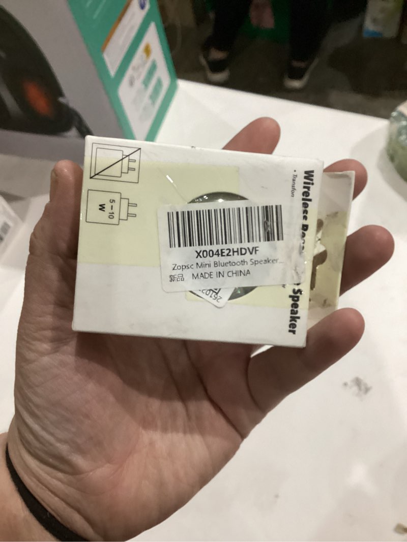 Condition photo showing New/Like New for Zopsc Mini Bluetooth Speaker, Stereo Bass Portable Bluetooth Speaker, Lightweight Small Speaker with Suction Cup for Bathroom Car Outdoor (Silver)