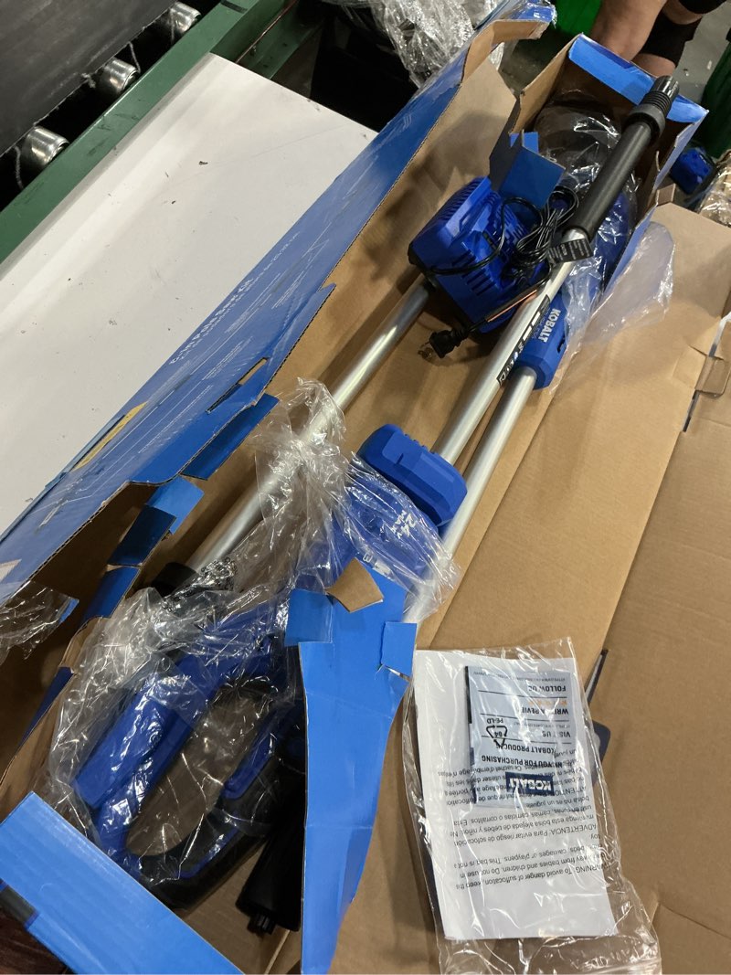 Condition photo showing As Is for kobalt 24-volt 8-in 2 ah pole saw (battery and charger included)