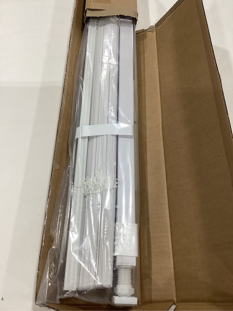 Condition photo showing Good Condition for lazblinds no tools no drill 1" vinyl mini blinds, cordless blinds for windows, light filtering horizontal window blinds & shades, 38" w x 72" h, white cordless-white 38" w x 72" h