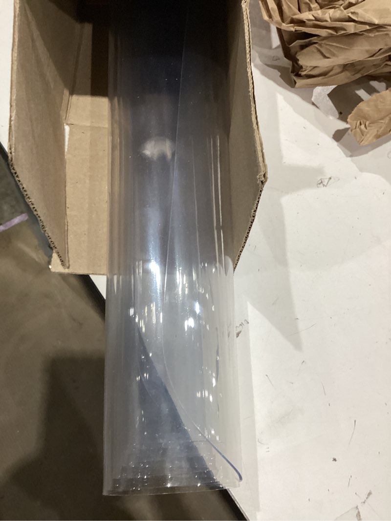 Condition photo showing Good Condition for delamu office chair mat for hardwood floor, 30"×48" office computer desk chair mat, clear pvc heavy duty floor protector mats for rolling chairs (only for hard floor) 30" x 48" transparent