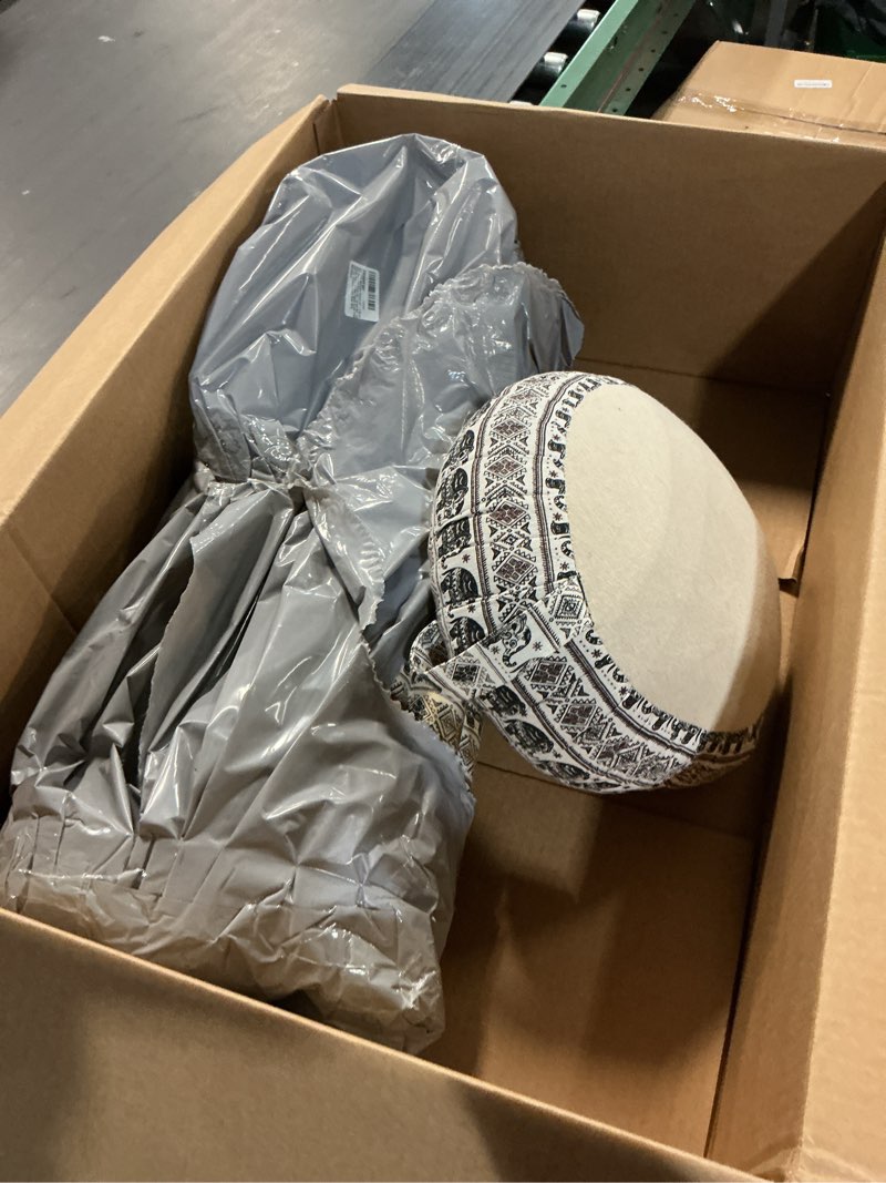 Condition photo showing As Is for Leewadee Meditation Cushion Set – 1 Round Zafu Meditation Pillow and 1 Square Roll-Up Zabuton Meditation Mat, Pillows Bundle Filled with Kapok Cl01 - Ecru