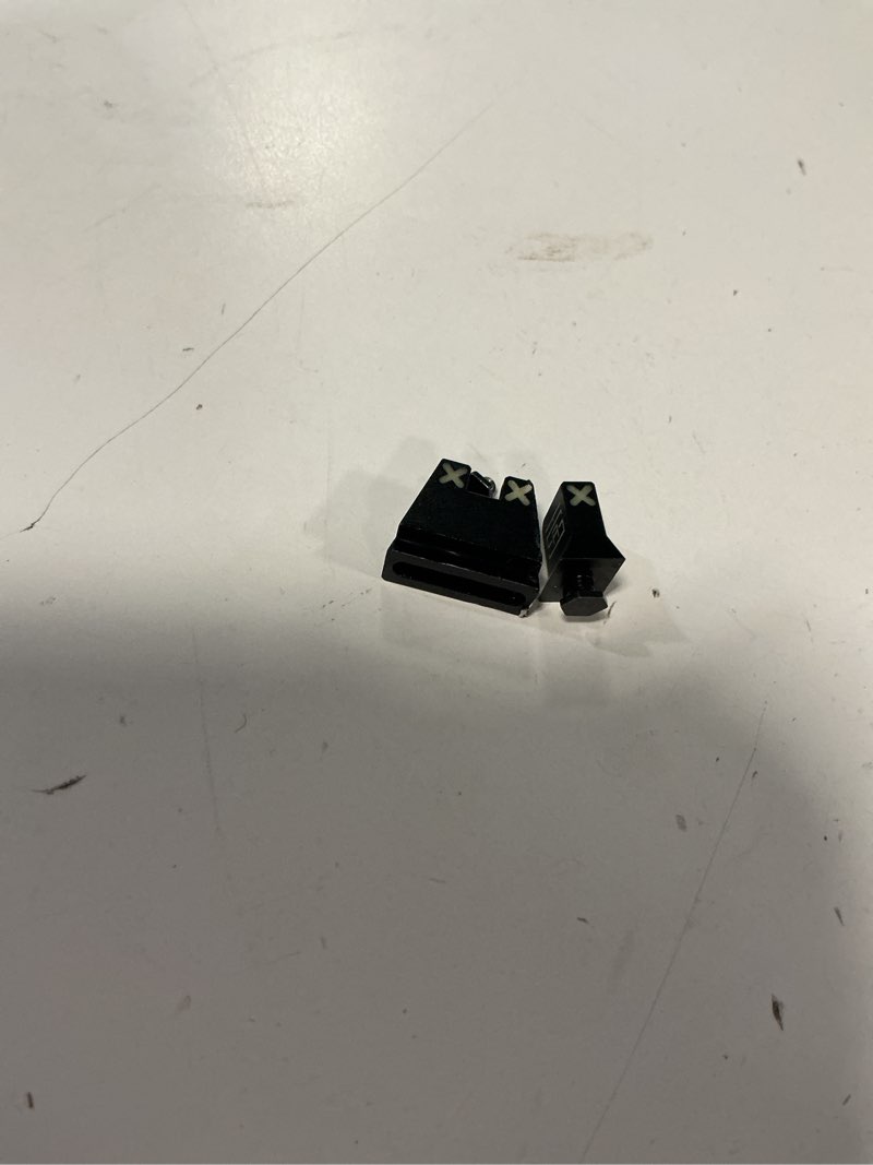 Condition photo showing As Is for tsa® xxx glow suppressor height sights for glock® slimline g43 g43x g48 mos – co witness tall iron sight set – green luminescent non tritium xxx pattern