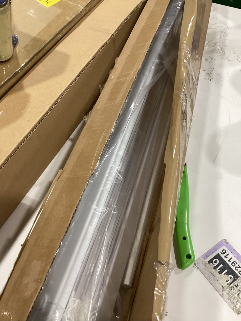 Condition photo showing New/Like New for lazblinds no tools no drill 1" vinyl mini blinds, cordless blinds for windows, light filtering horizontal window blinds & shades, 42" w x 64" h, white cordless-white 42" w x 64" h