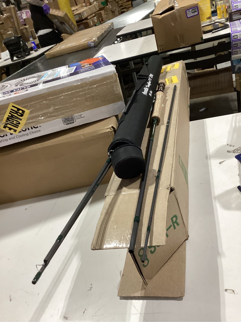 Condition photo showing As Is for aventik troutflow fly fishing rod, 9ft 5wt 8wt, japan toray 46t carbon fiber fast action 4-piece fly rod with travel tube, portable performance rod for trout bass 9'0'' lw8 only rod
