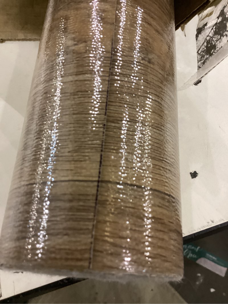 Condition photo showing New/Like New for Homease 0.5mm Nature Oak Vinyl Flooring Roll 39.4" x 393.7" PET Leather-Like Waterproof Wear-Resistant Peel & Stick, Easy DIY Floor Covering for Kitchen Bathroom Rental Home, Durable 39.4"x 393.7"(100x 1000 cm) Nature Oak 1