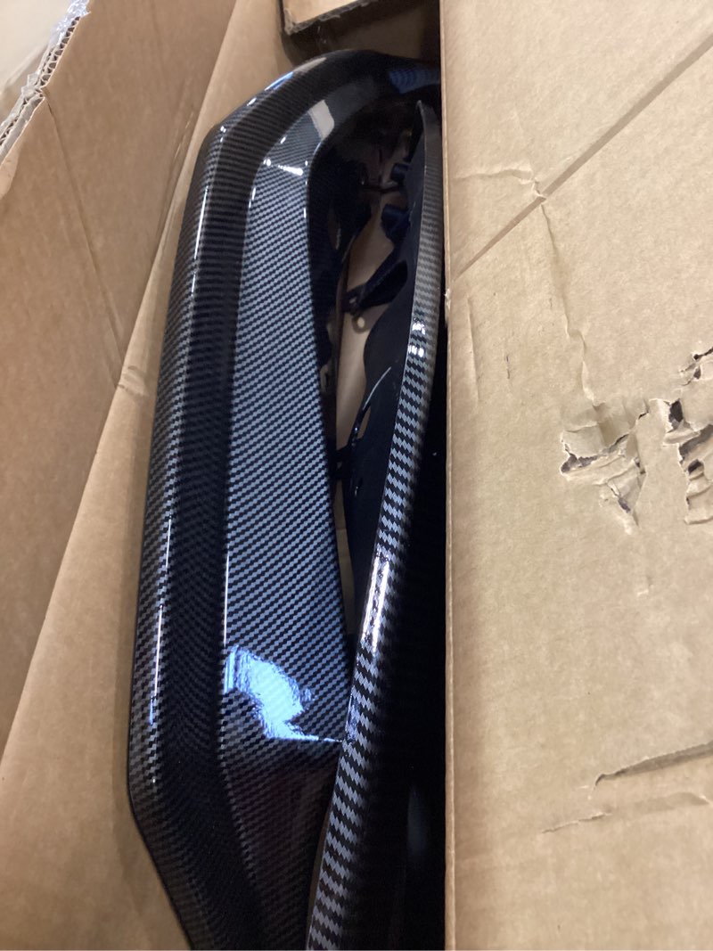 Condition photo showing As Is for Front Lip Compatible with BMW G20 Base 3-Series 2019-2022, V Style Fits for 330e 330i, Bumper Air Dam Lower Chin Spoiler Splitter, Protection Body (Carbon Fiber Pattern)