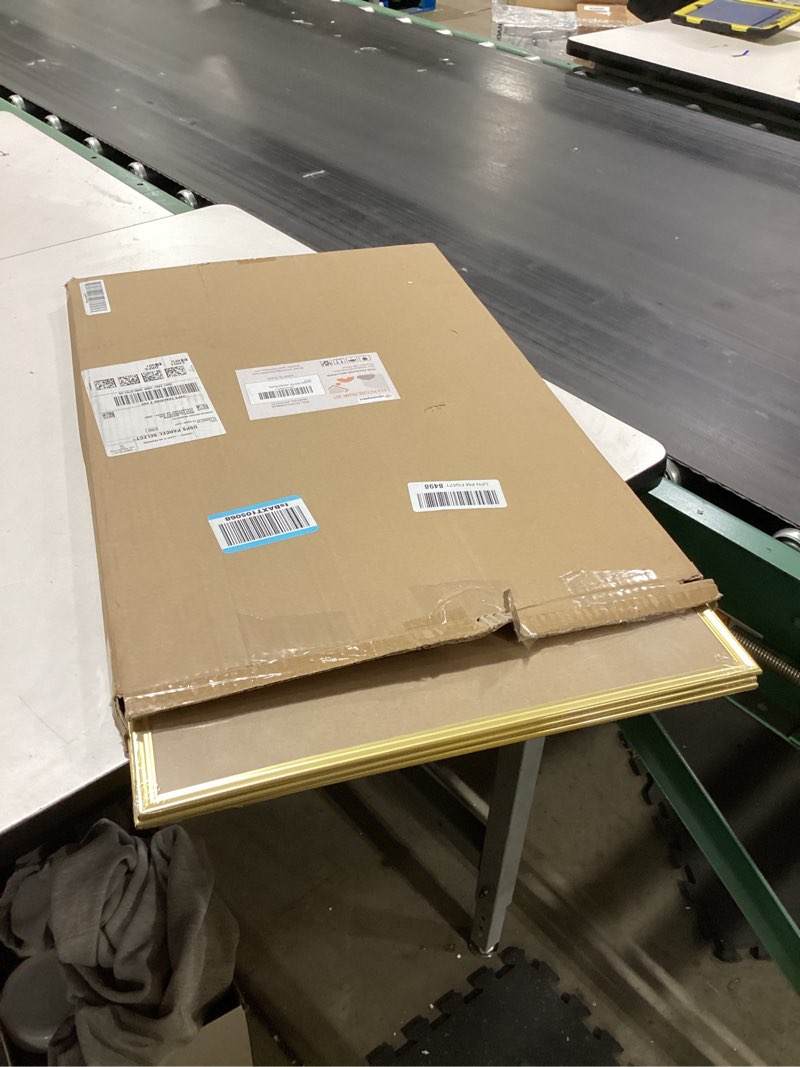 Condition photo showing New/Like New for upsimples 16x24 Picture Frame Gold 3 Pack, Scratch-Proof Poster Frames 16 x 24 for Photo Gallery - Slide-In Strips, Horizontal or Vertical Wall Mounting Gold 16x24