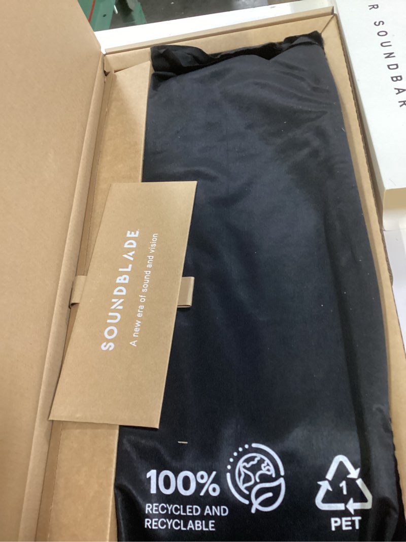 Condition photo showing New/Like New for blueant soundblade under-monitor soundbar, 120w 2.1 channel desktop speaker with usb-c & bluetooth 5.3 for pc, mac, gaming, music and streaming, white