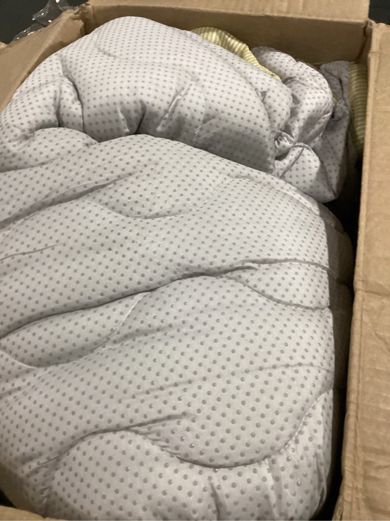 Condition photo showing As Is for bunnikins & clover baby mats for floor, 71"x59" thicken soft play mat, foldable and non slip one-piece crawling mat, machine washable foam playmat for baby, toddlers infants, tummy time 71"x59" beige leaves