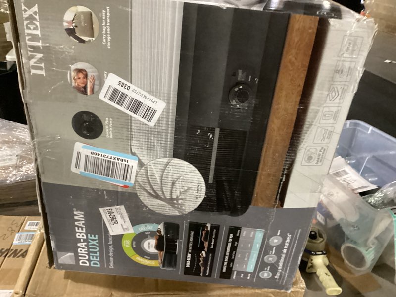 Condition photo showing New/Like New for intex 64417ed 22in queen dura-beam comfort plush high-rise inflatable air mattress with built in pump for travel and camping, 600lb weight capacity