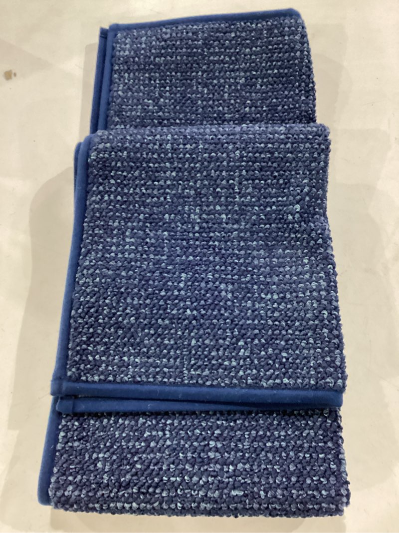 Condition photo showing Good Condition for beqhause kitchen rugs and mats 2pcs, non-slip kitchen mats for floor, absorbent and stain resistant kitchen runner, machine washable rugs for kitchen, laundry & sink, 20"x32"+20"x48", blue 20"x32"+20"x48" (rectangular) blue