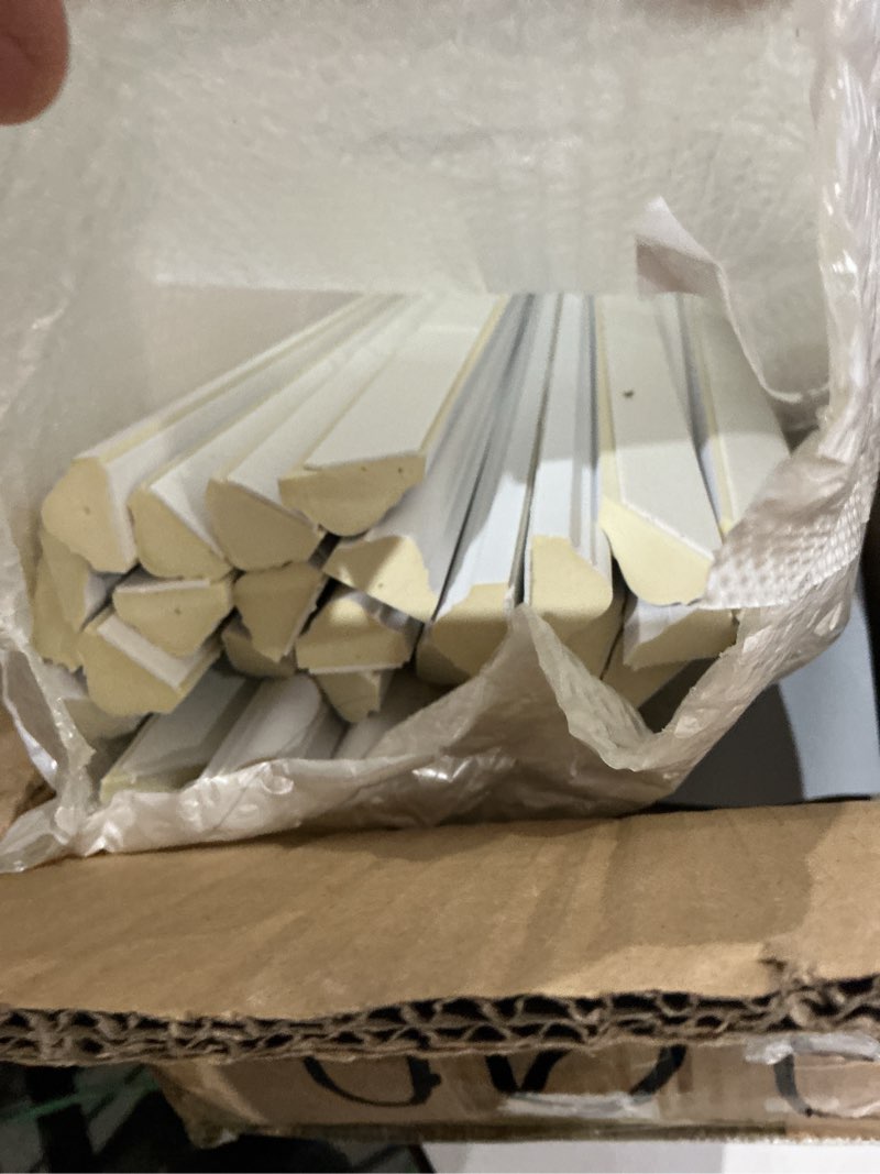 Condition photo showing As Is for colingmill 3 set 24 x 64 inch arch wall molding kit peel stick arch premade accent wainscoting panel wall panel decor pre cut trim kit for home walls molding diy living room decor(classic style) classic style 24 x 64 inch