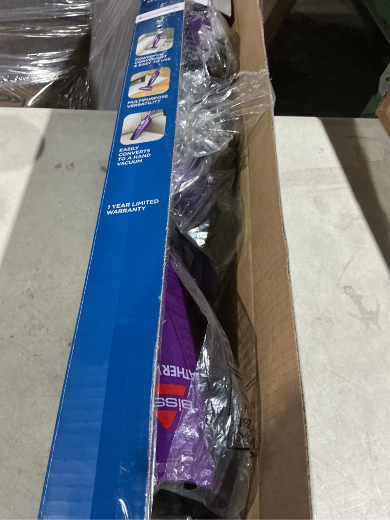 Condition photo showing As Is for Bissell Featherweight Stick Lightweight Bagless Vacuum with Crevice Tool, 20334, Purple