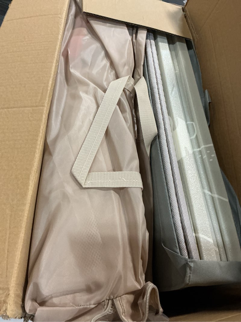 Condition photo showing Good Condition for Baby Playpen with Mat, 50x50 in Small Play Pen for Babies, Toddler Playpen for Apartment, Indoors Play Yard with Soft Breathable Mesh (Beige with Mat) Beige with Mat 50×50 Inch