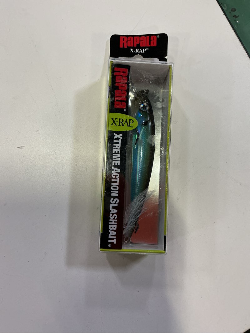 Condition photo showing New/Like New for rapala x-rap - 4'' - moss back shiner
