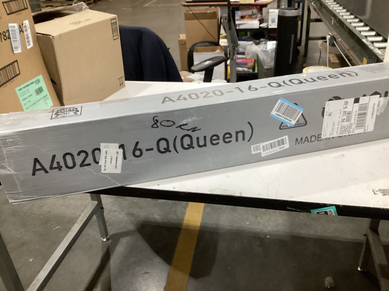 Condition photo showing New/Like New for Hafenpo 16 Inch Queen Bed Frame - Sturdy Metal Platform Queen Size, No Box Spring Needed, Heavy Duty, Easy Assembly, Strong Bearing Capacity, Under Bed Storage, Black Queen 16 Inch