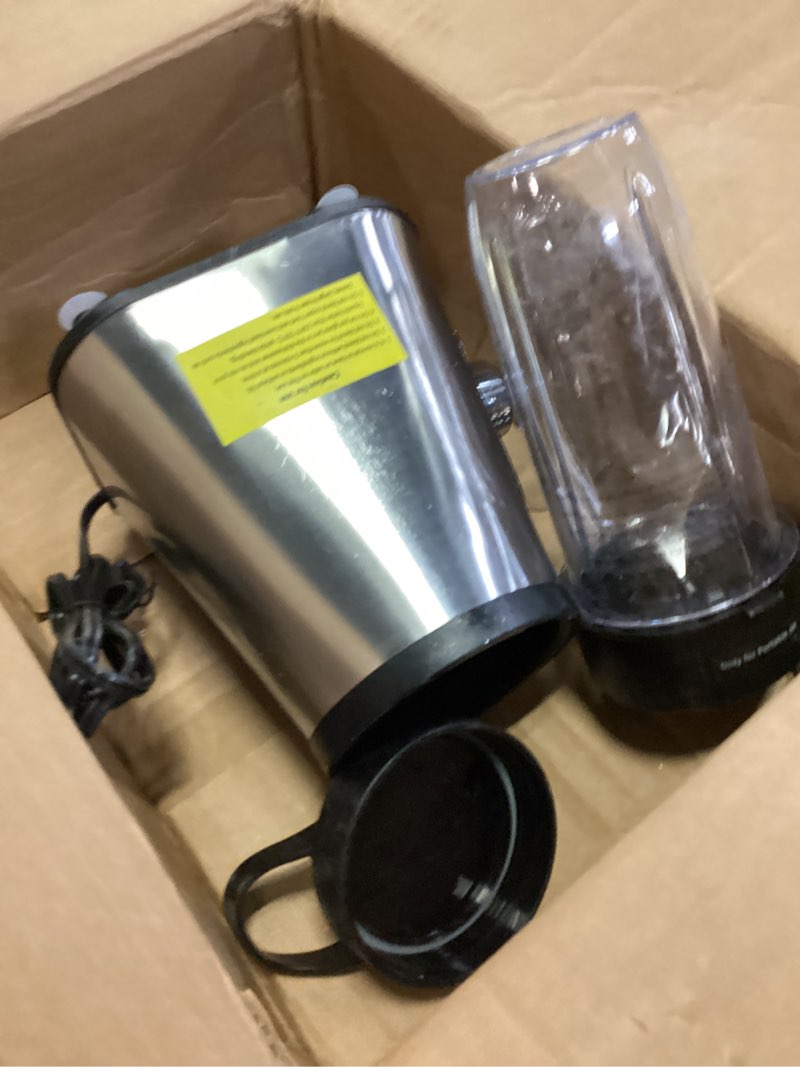 Condition photo showing As Is for gdor 1200w blender for smoothies and shakes, 52 oz glass jar & 22 oz to-go cup combo, countertop blender with 6-leaf blade, 3 adjustable speed for juices, frozen fruit drinks, sauces, self-cleaning