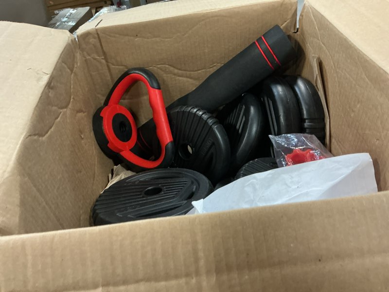 Condition photo showing As Is for Adjustable Dumbbells, 20/30/45/70/90lbs Free Weight Set with Connector,5 in1 Dumbbells Set Used as Barbell,Kettlebells,Push up Stand,Fitness Exercises for Home Gym Suitable Men/Women
