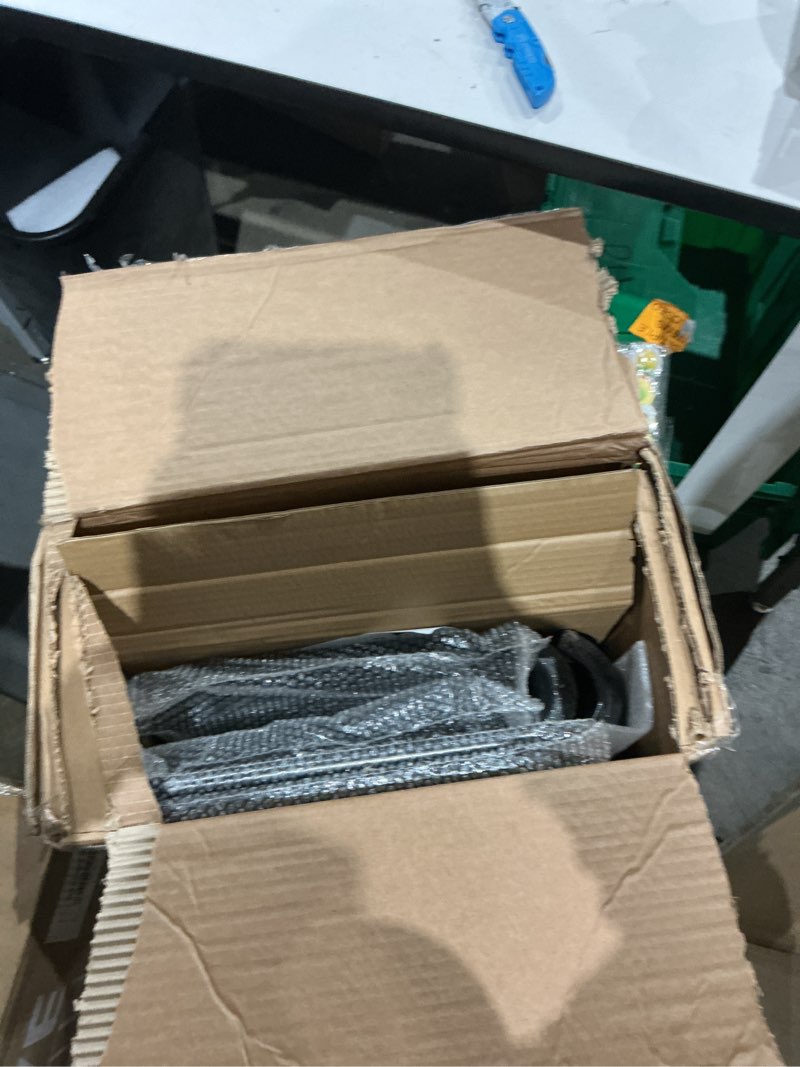 Condition photo showing New/Like New for bar stools set of 4, 26" counter height bar stools backless, upholstered bar stools with metal legs for kitchen island, study room, cafe, black 4pcs 26'' counter height barstools black