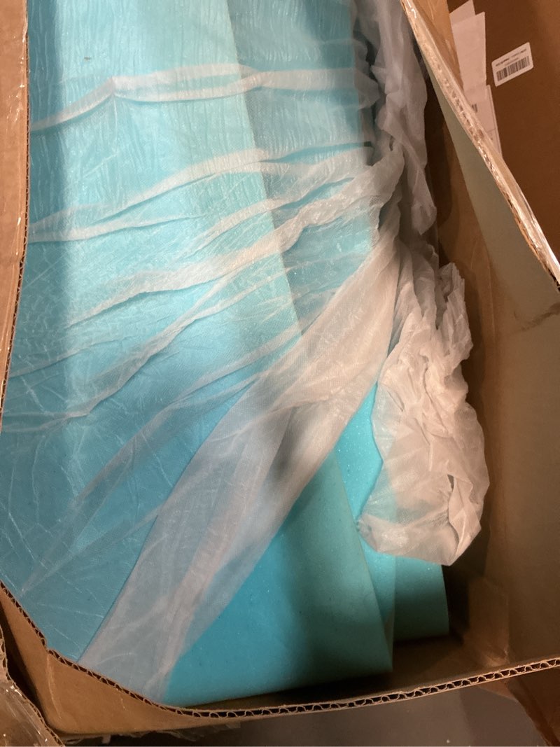 Condition photo showing As Is for Dual Layer 4 Inch Memory Foam Mattress Topper for Pressure Relief with 4X Support, 2" Pillow Top King Mattress Topper 50% Viscose Made from Bamboo Plus 2" Cooling Gel Memory Foam Comfort Mattress Pad